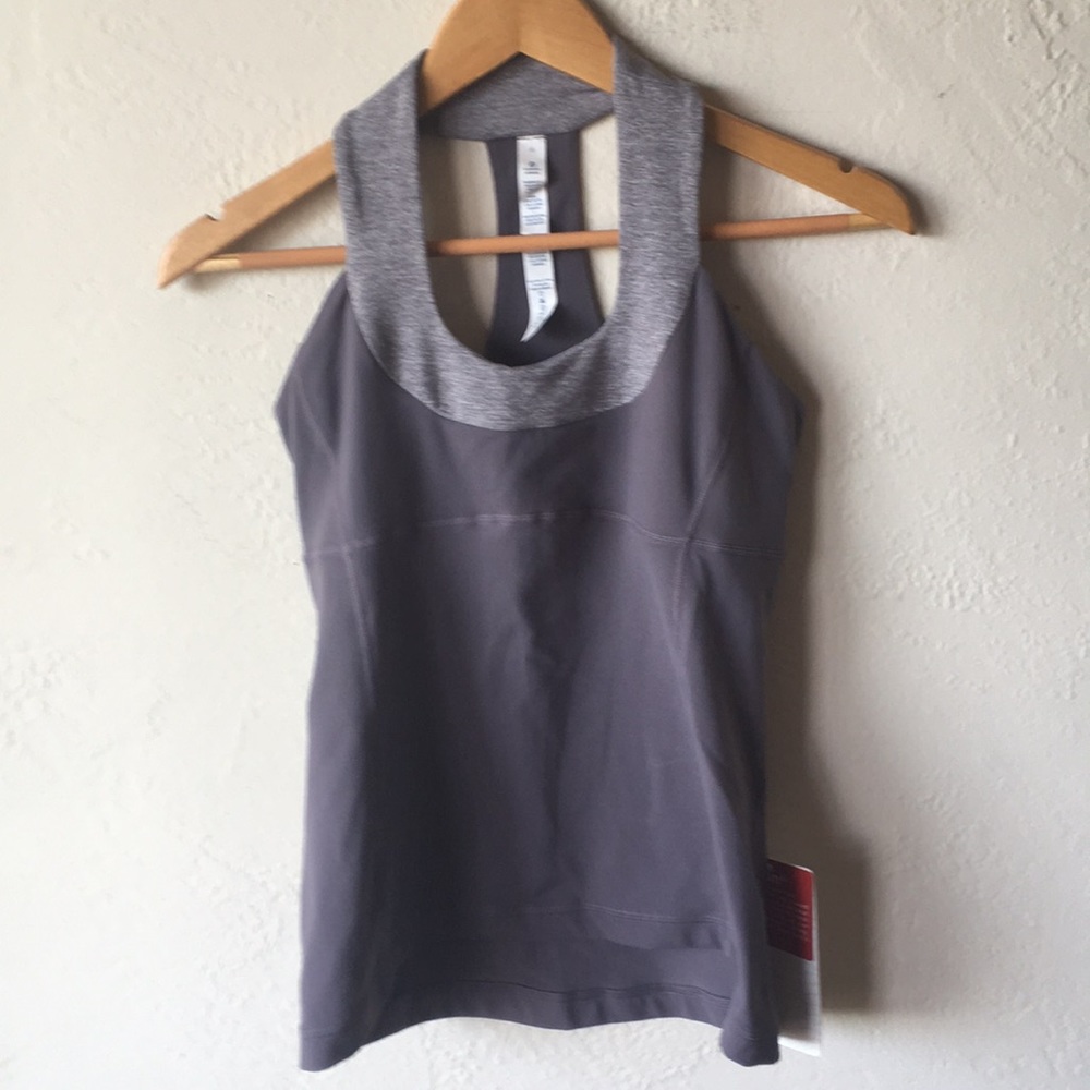 Lululemon Gray Scoop Neck Tank